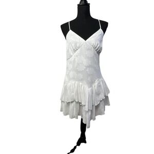 Wild Fable Medium White floral layered fitted dress spaghetti straps